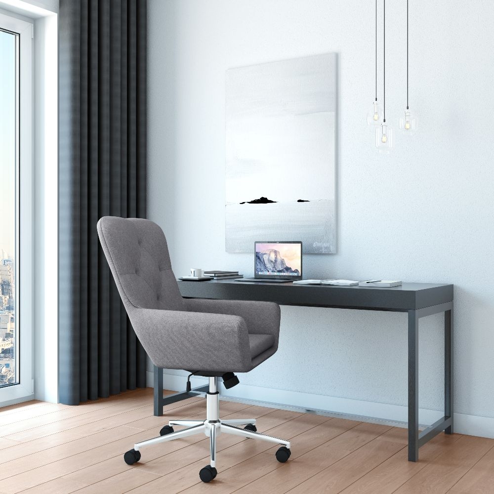 Product photograph of Alphason Benjamin Dark Grey Fabric Office Chair from Choice Furniture Superstore.